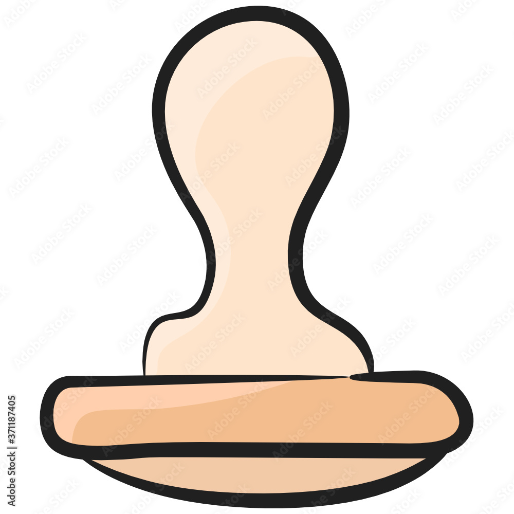 A rubber stamp for attestation, doodle icon design
A rubber stamp for attestation, doodle icon design