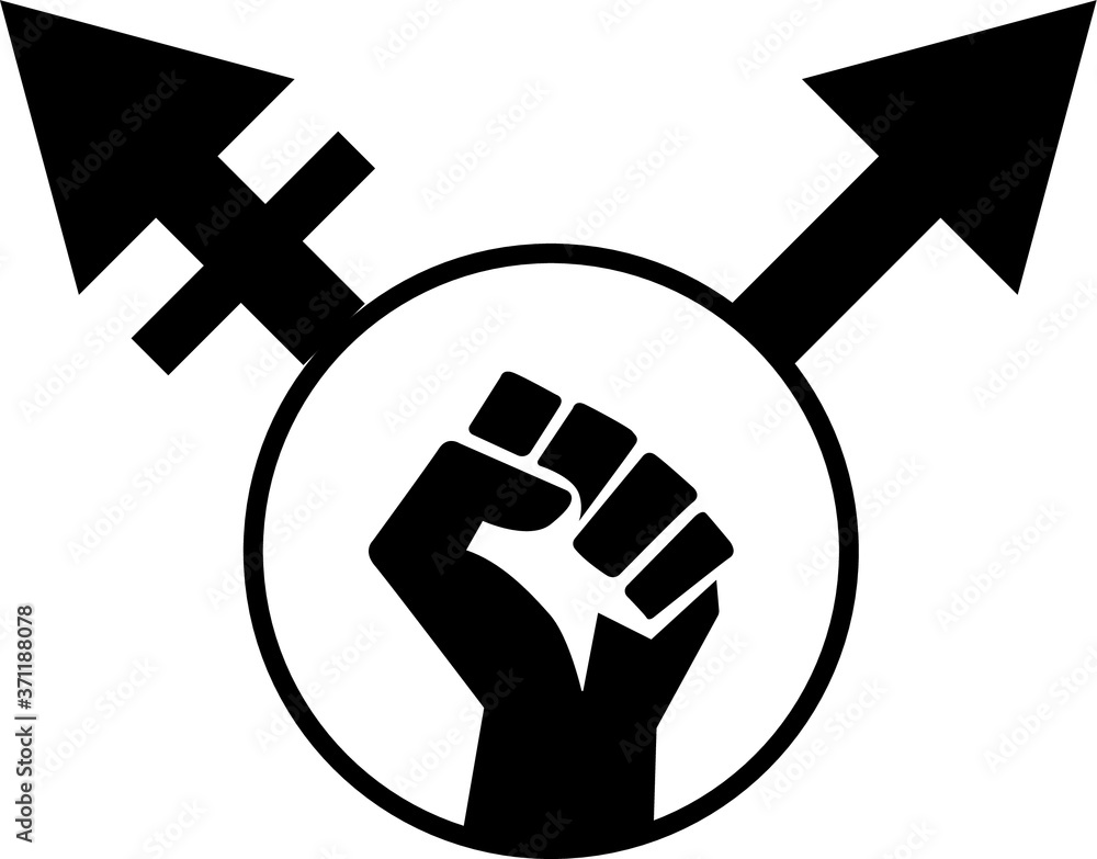 transgender vector illustration black and white icon