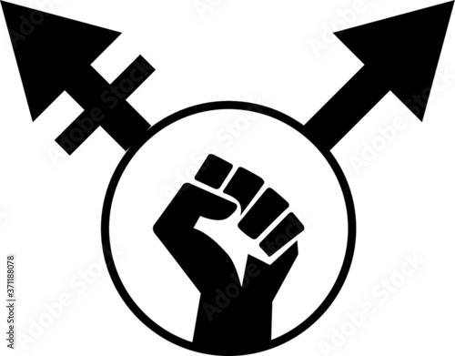 transgender vector illustration black and white icon