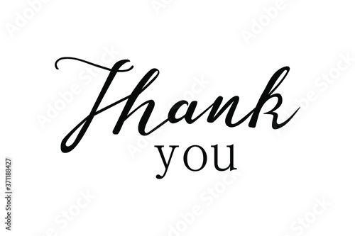 Thank you hand lettering vector