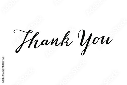 Thank you hand lettering vector