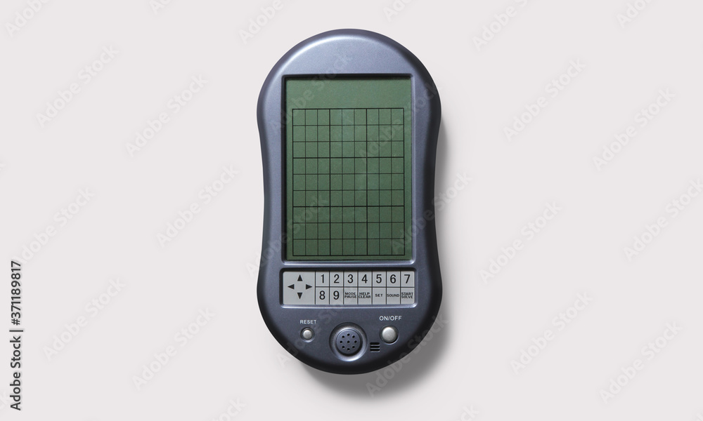 Sudoku gadget gameboy on a white background Sudoku gadget gameboy on a white background
