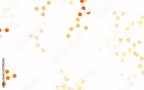 Light Orange vector template with artificial intelligence structure.