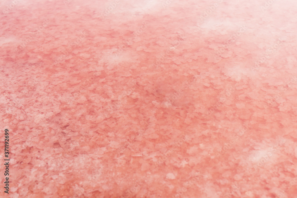 Fototapeta premium Natural pattern. Natural background. Pink salt. Pink background