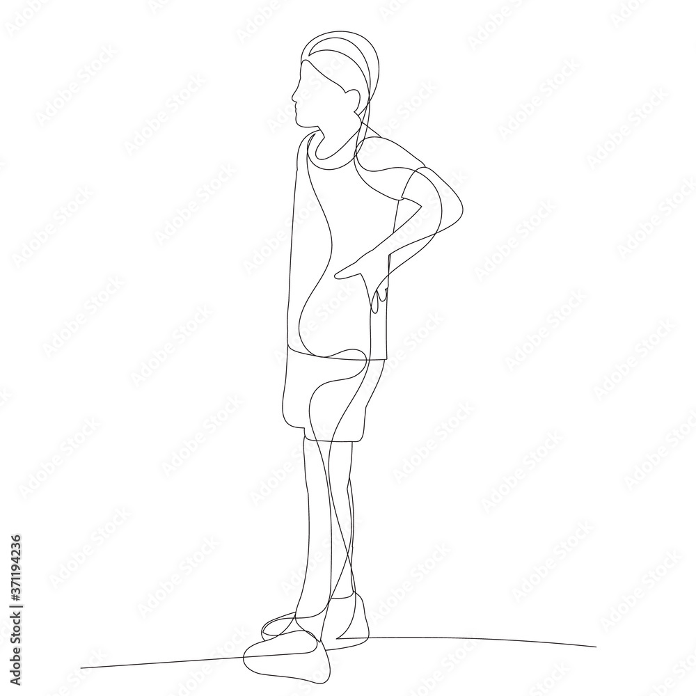 continuous line drawing child boy continuous line drawing child boy