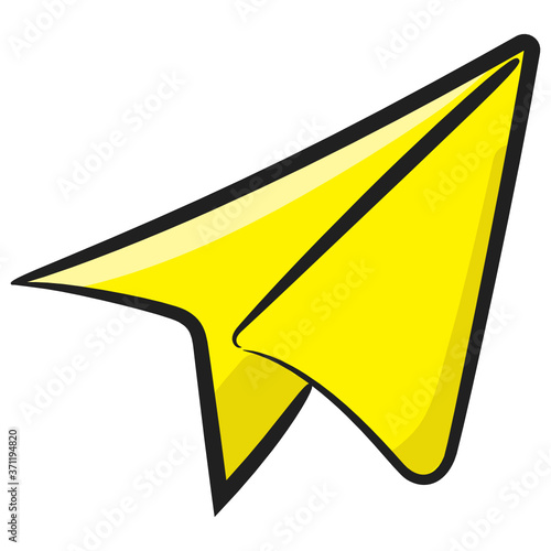
Vector of paper plane, handicraft icon concept 

