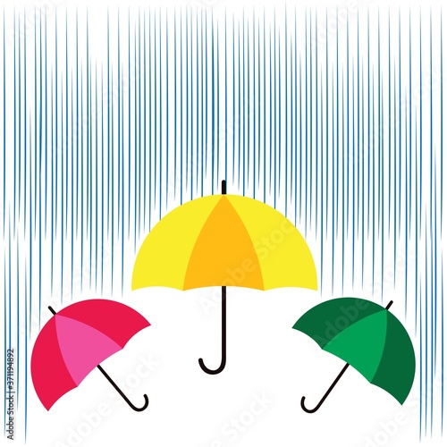 rain and umbrella icon template design