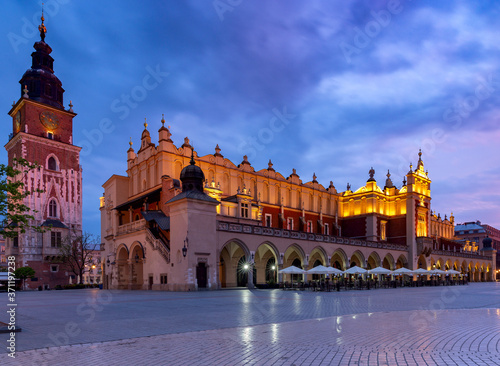 Krakow. The building of cloth rows in the central square.