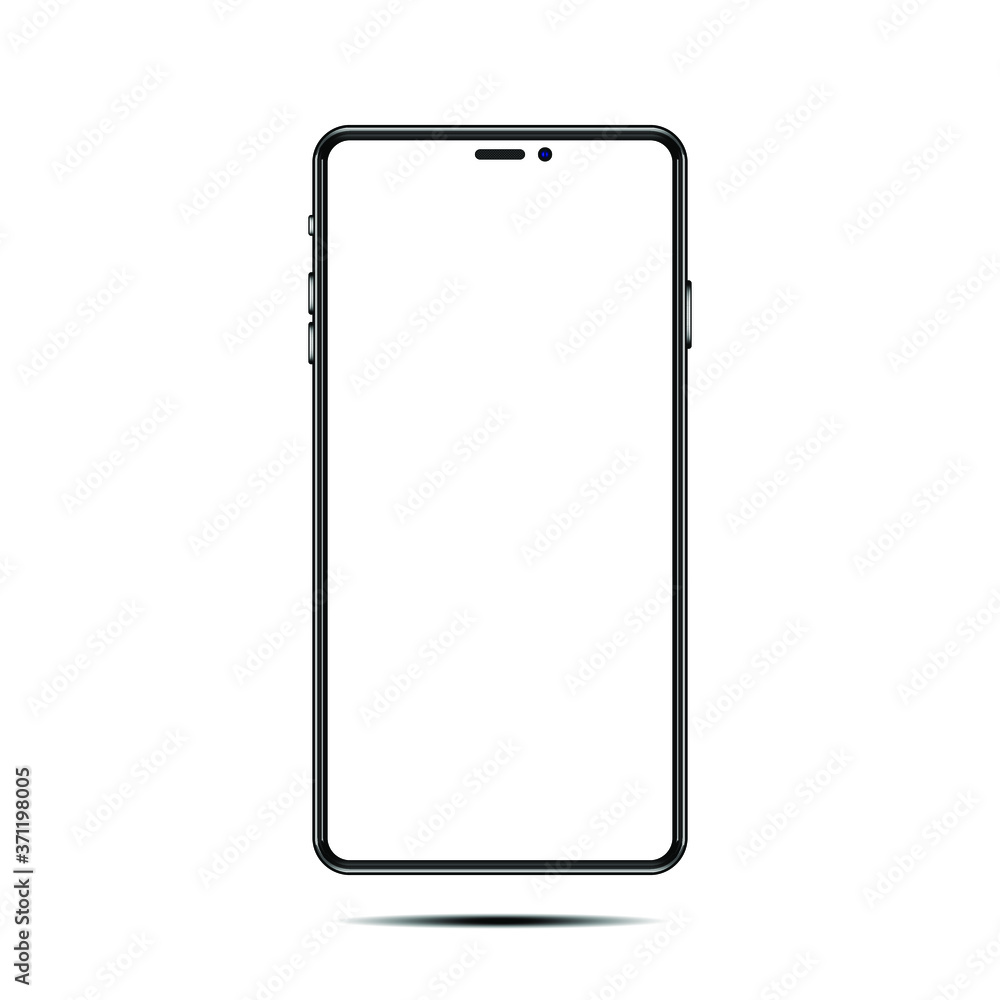 phone realistic vector front view, smartphone isolated on white background phone realistic vector front view, smartphone isolated on white background