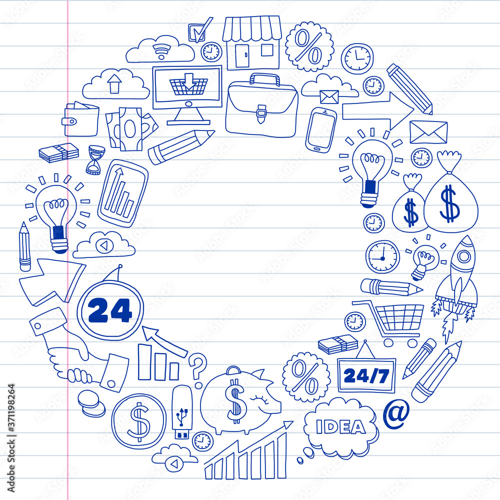 Business and finance online education vector pattern. Start up and innovations Business and finance online education vector pattern. Start up and innovations