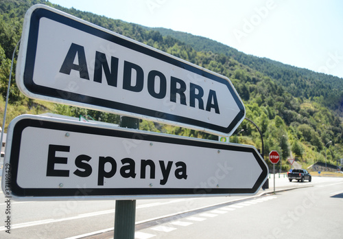 Schilderij op canvas Andorre principauté Espagne frontieres europe