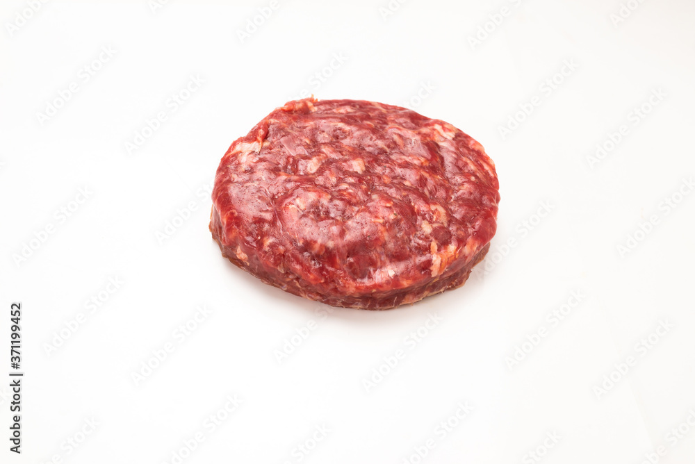 Raw minced beef isolated on white background. Raw minced beef isolated on white background.