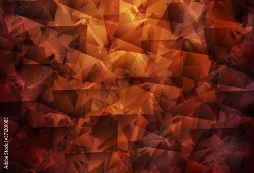 Light Red vector triangle mosaic template.