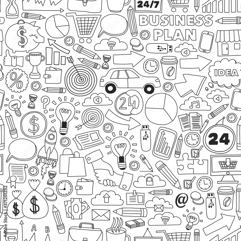 Business and finance online education vector pattern. Start up and innovations Business and finance online education vector pattern. Start up and innovations