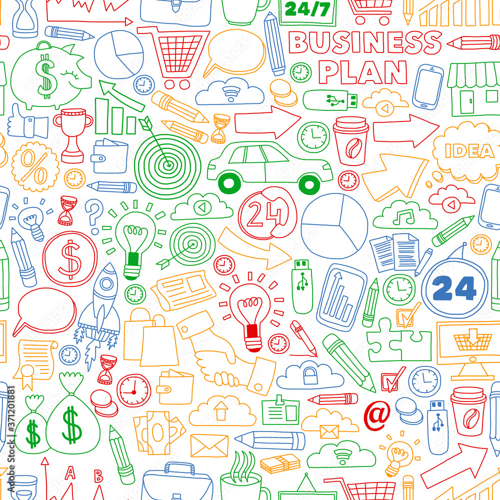 Business and finance online education vector pattern. Start up and innovations Business and finance online education vector pattern. Start up and innovations