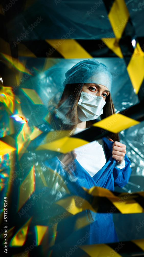 young medic on self isolation corona virus covid-19 young medic on self isolation corona virus covid-19