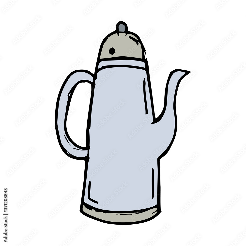 Obraz premium Kettle hand drawn icon