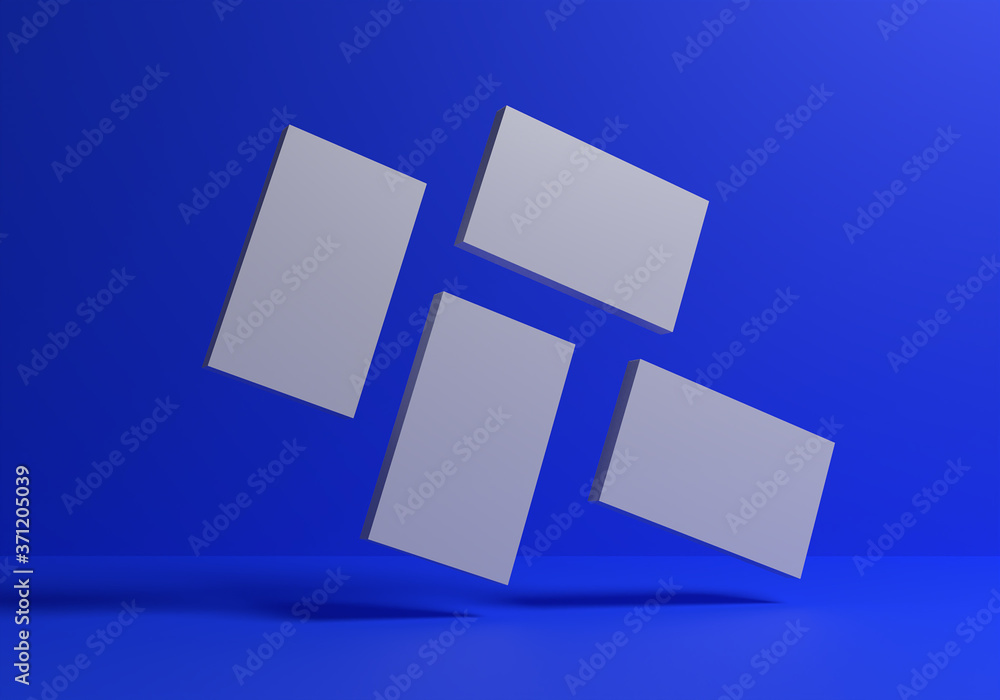 Floating Business Card Mockup. 3D Rendering Floating Business Card Mockup. 3D Rendering