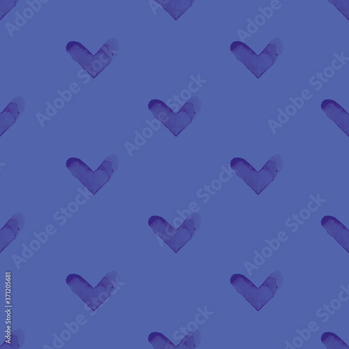 Vector purple violet hearts seamless pattern