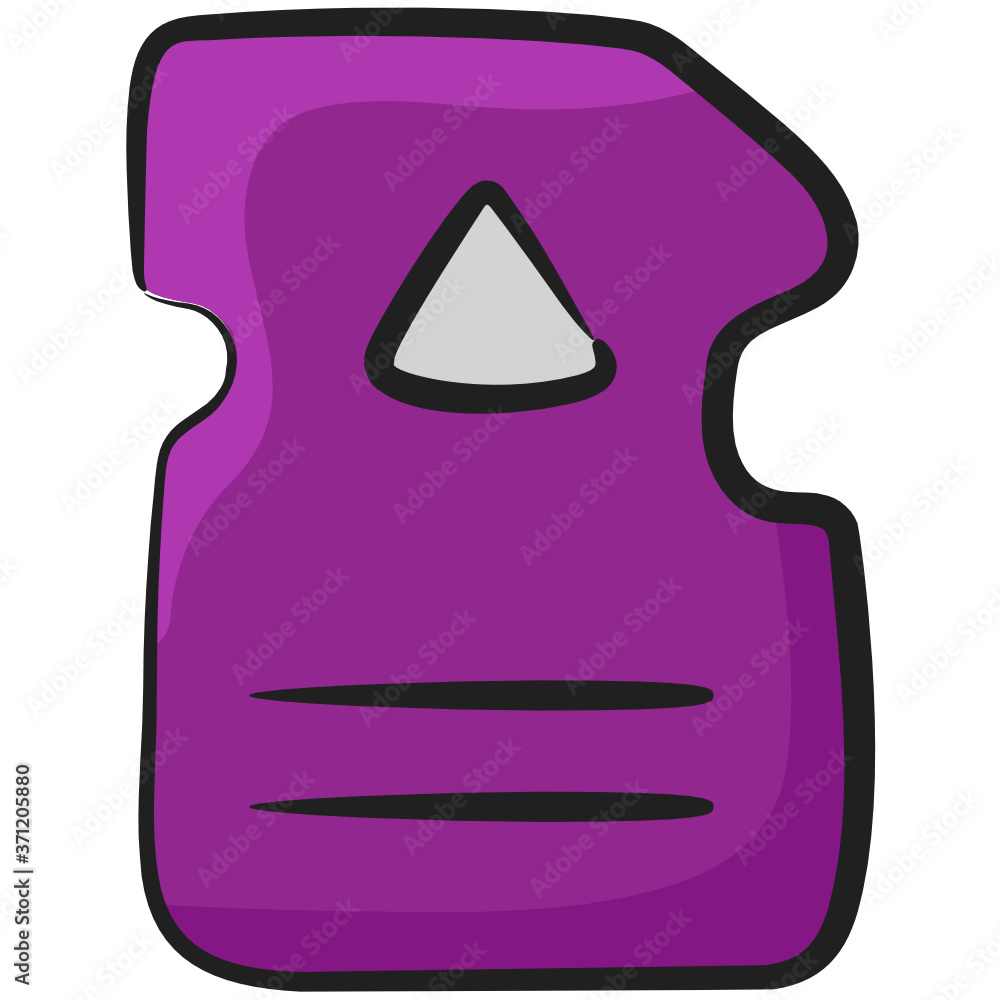 Sd card, memory storage card icon in flat design. Sd card, memory storage card icon in flat design.