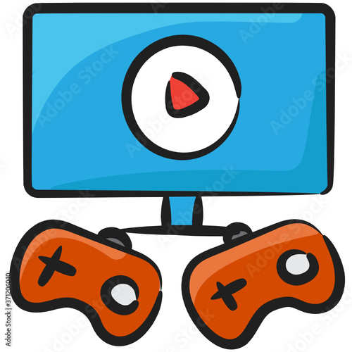 
Playstation, online video game icon design 

