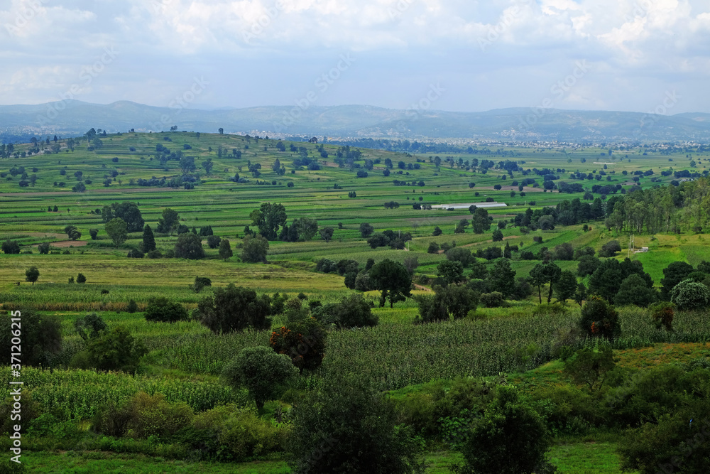 View of the hills in Mexico 