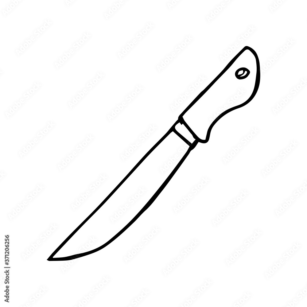 Knife hand drawn icon vector Knife hand drawn icon vector