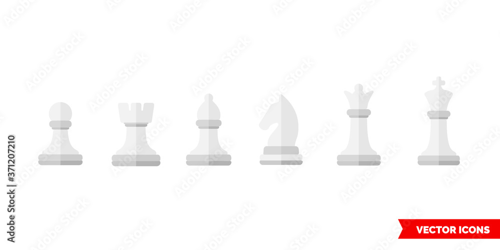 Set of a chess symbols icon of 3 types color, black and white, outline. Isolated vector sign symbol. Set of a chess symbols icon of 3 types color, black and white, outline. Isolated vector sign symbol.