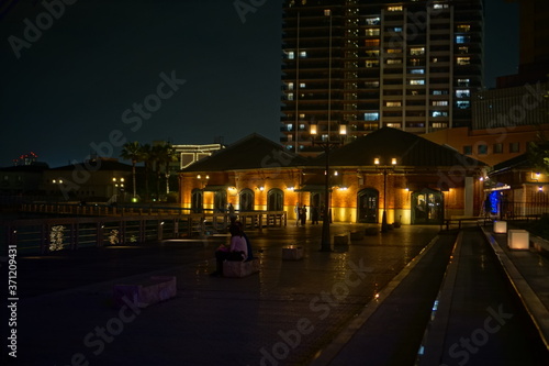 Kobe  Japan port night view in Japan