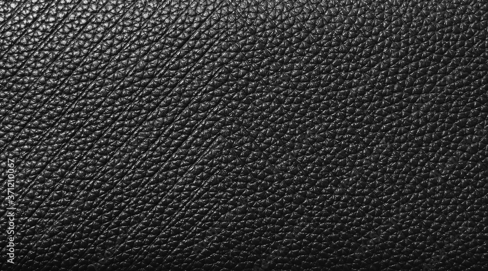 closeup black leather texture background