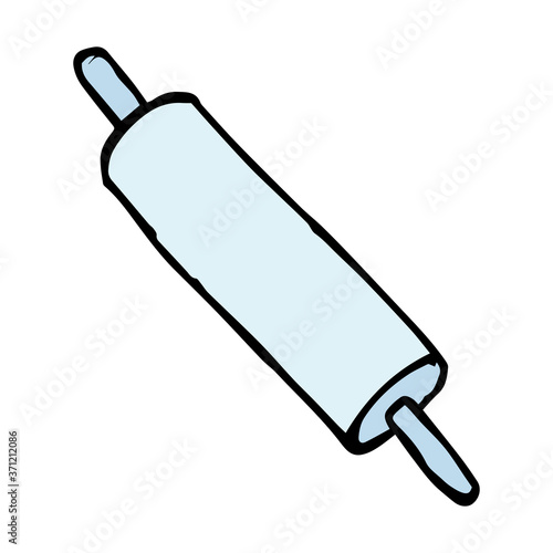 Rolling pin hand drawn icon
