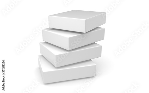 3D box on white background