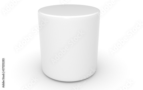 3d cylinder on white background