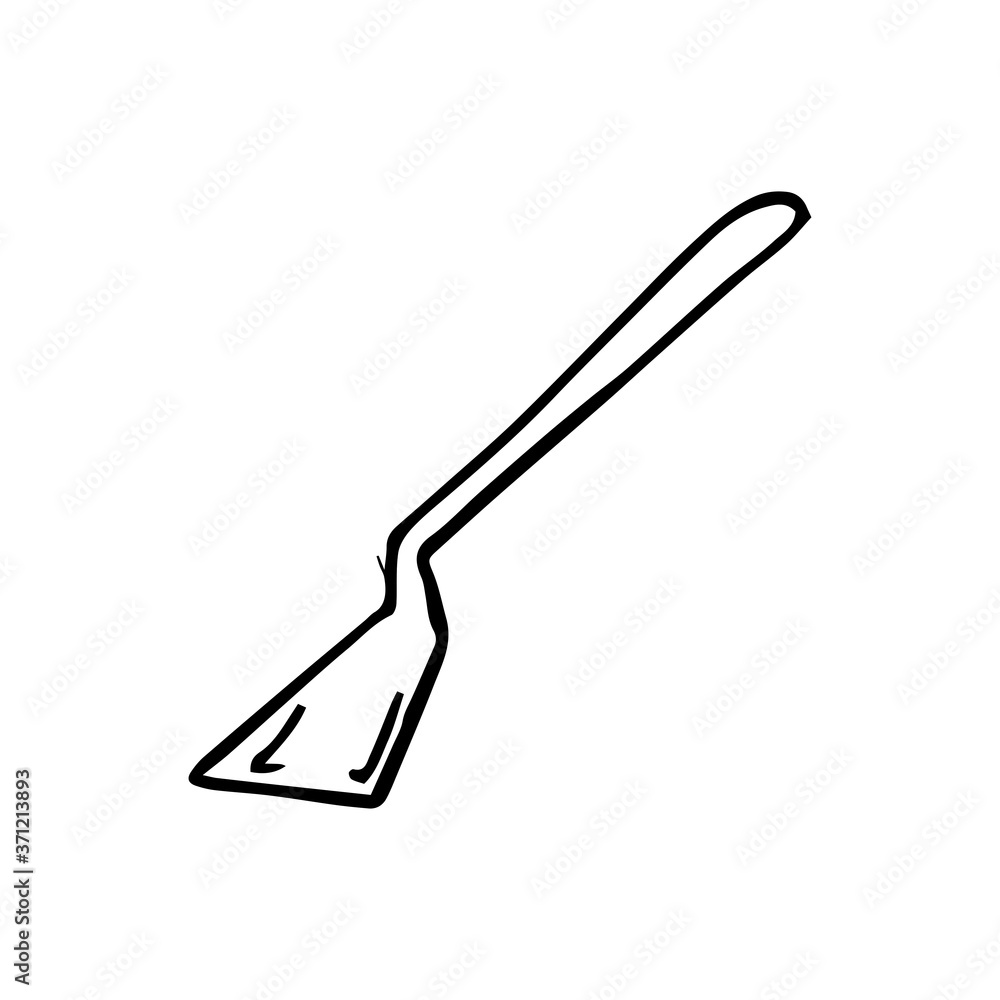 Kitchen spatula hand drawn icon vector Kitchen spatula hand drawn icon vector