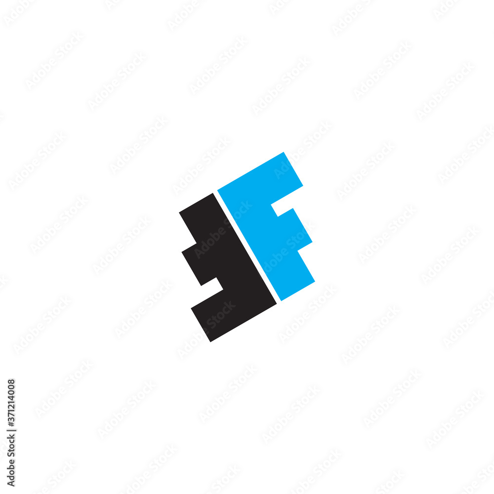 TF TT FF initial letter linked design logo vector TF TT FF initial letter linked design logo vector