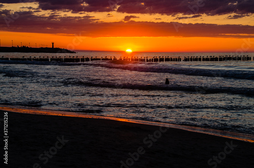 sunset on beach