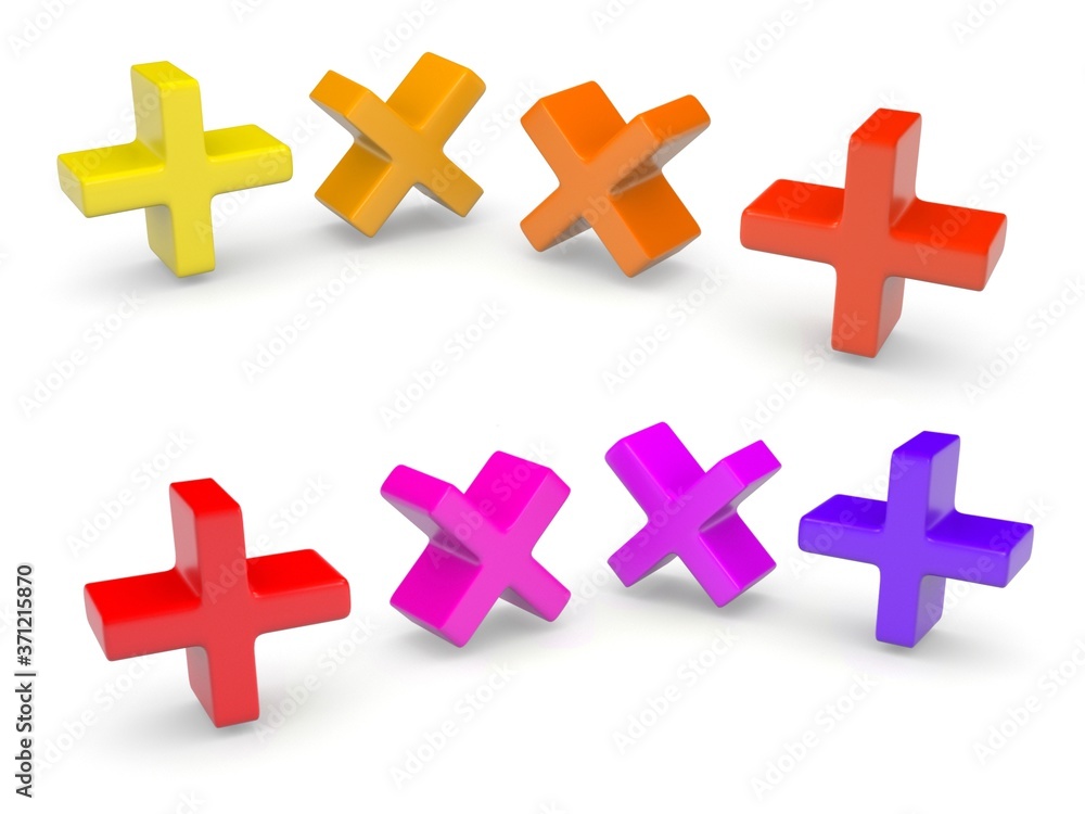 Fototapeta premium 3d cross on white background