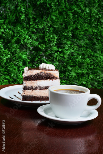 Naklejka café con postre