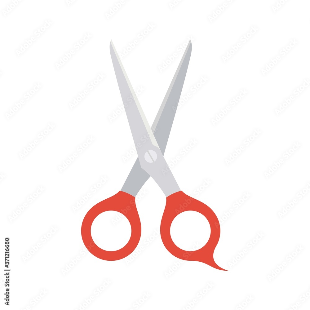 Open scissor icon in white background Open scissor icon in white background