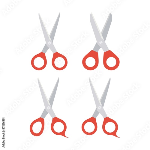 Open scissor icon in white background