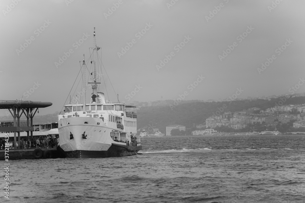 Sea voyage on the Bosphorus with the Istanbul ferry. Sea voyage on the Bosphorus with the Istanbul ferry.