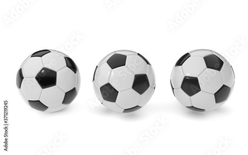 3D balls on white background