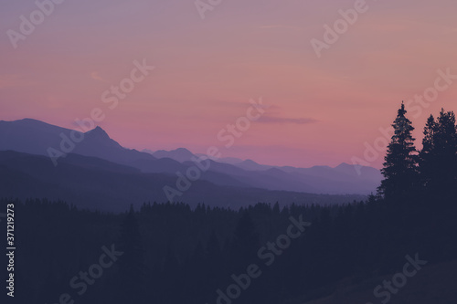 Tatra mountain sunset