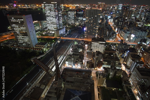Beautiful urban cityscape of Tokyo at night