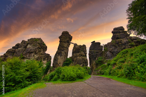 Die Externsteine im Teutoburger Land Deutschland photo