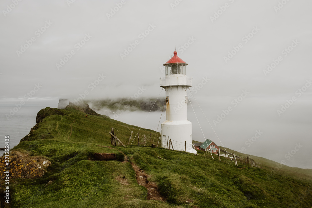 Mykines Lighthouse in the Faroe Islands - The Puffin Island