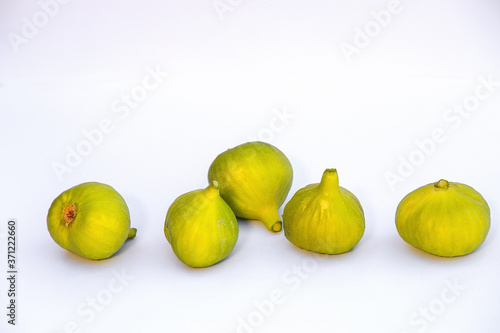 Isolated figs fruits on white background.