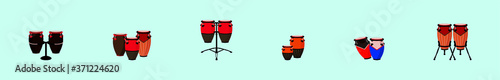 set of conga design template with various models. vector illustration