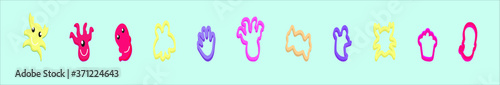 set of cookie cutters design template with various models. vector illustration