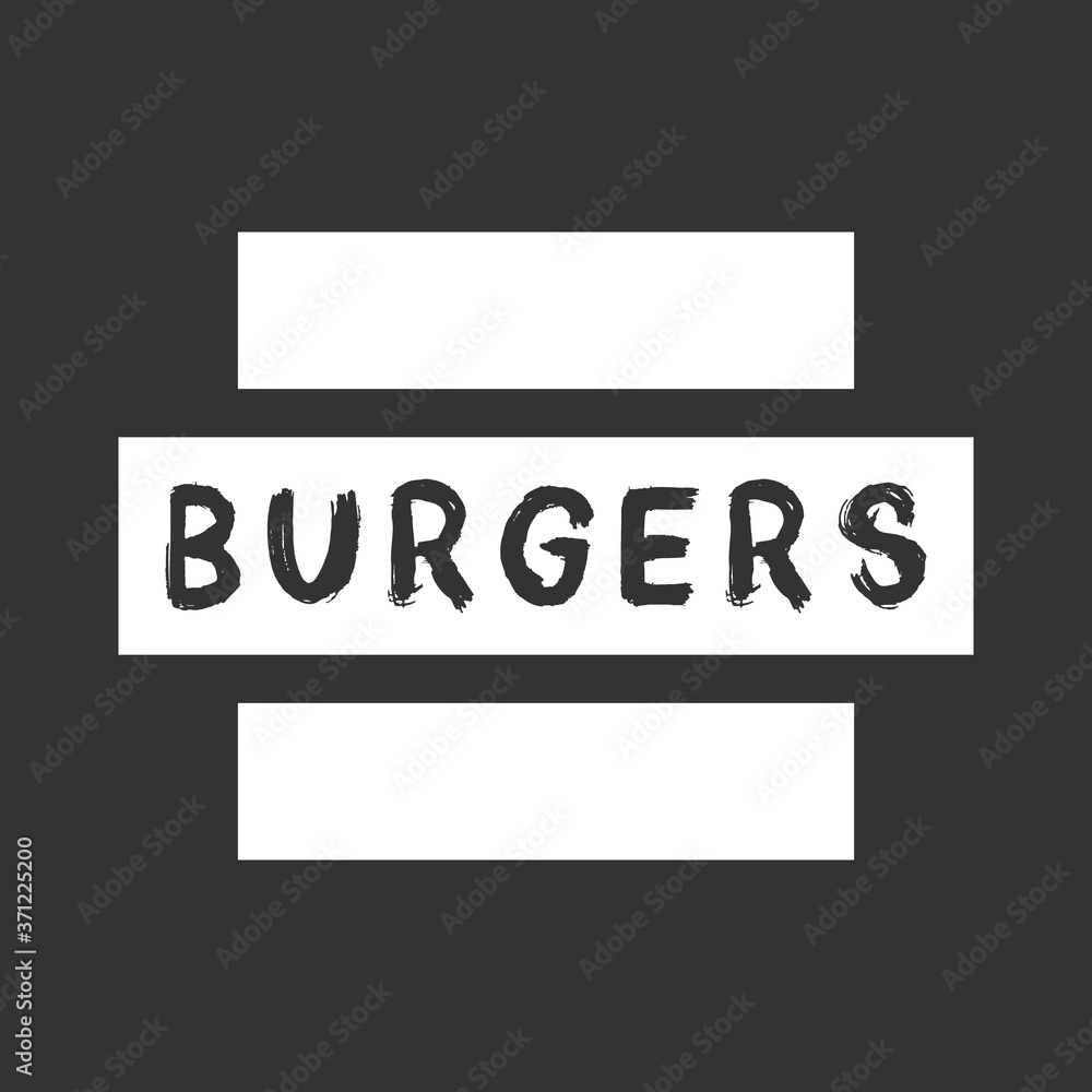 Minimalist template logo for Burger Minimalist template logo for Burger